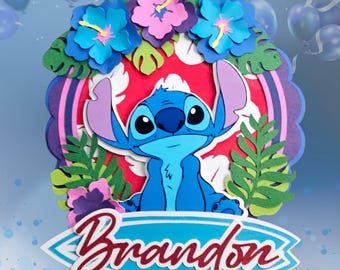 Stitch Cake Topper- Lilo and Stitch Party-Cake Décor