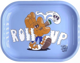 Hand High Trippy Metal Rolling Tray | Small (7&quot; x 5.5&quot;)