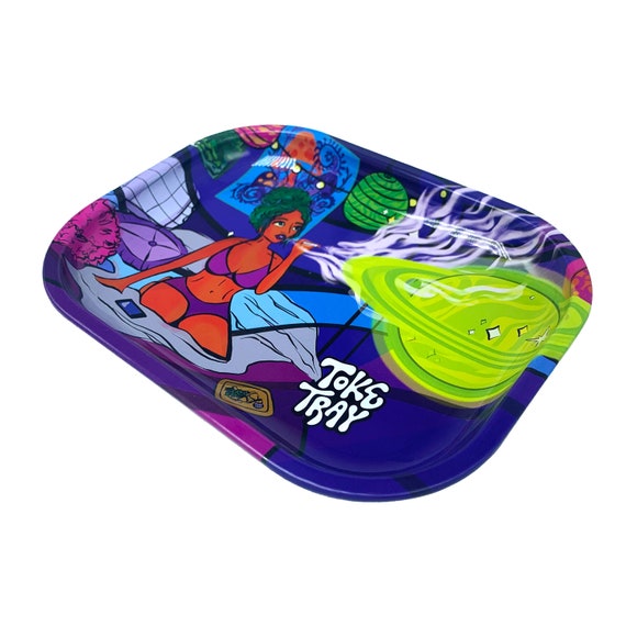 Hand High Trippy Rolling Tray  High Quality Metal Trays – Toke Tray