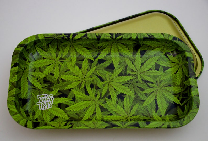 Weed Leaf Metal Rolling Tray Etsy