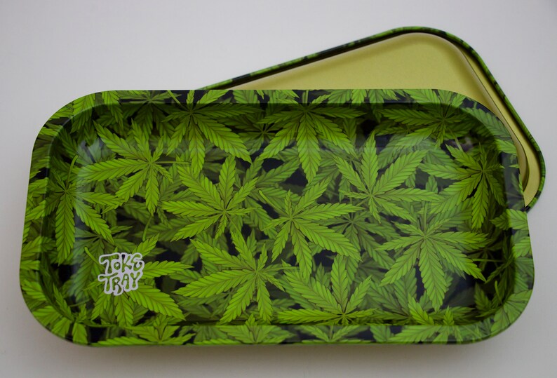 Weed Leaf Rolling Tray Set With Grinder and Raw Rolling Etsy