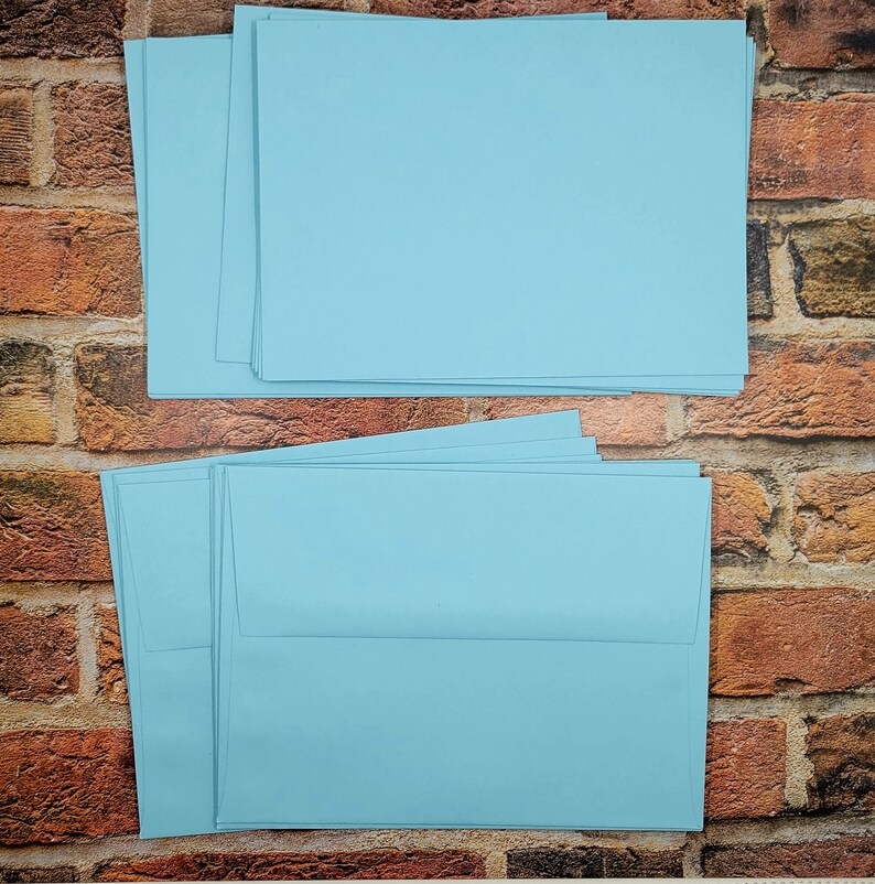 A7 Blue Envelopes Invitations Blue Solid Envelopes Etsy