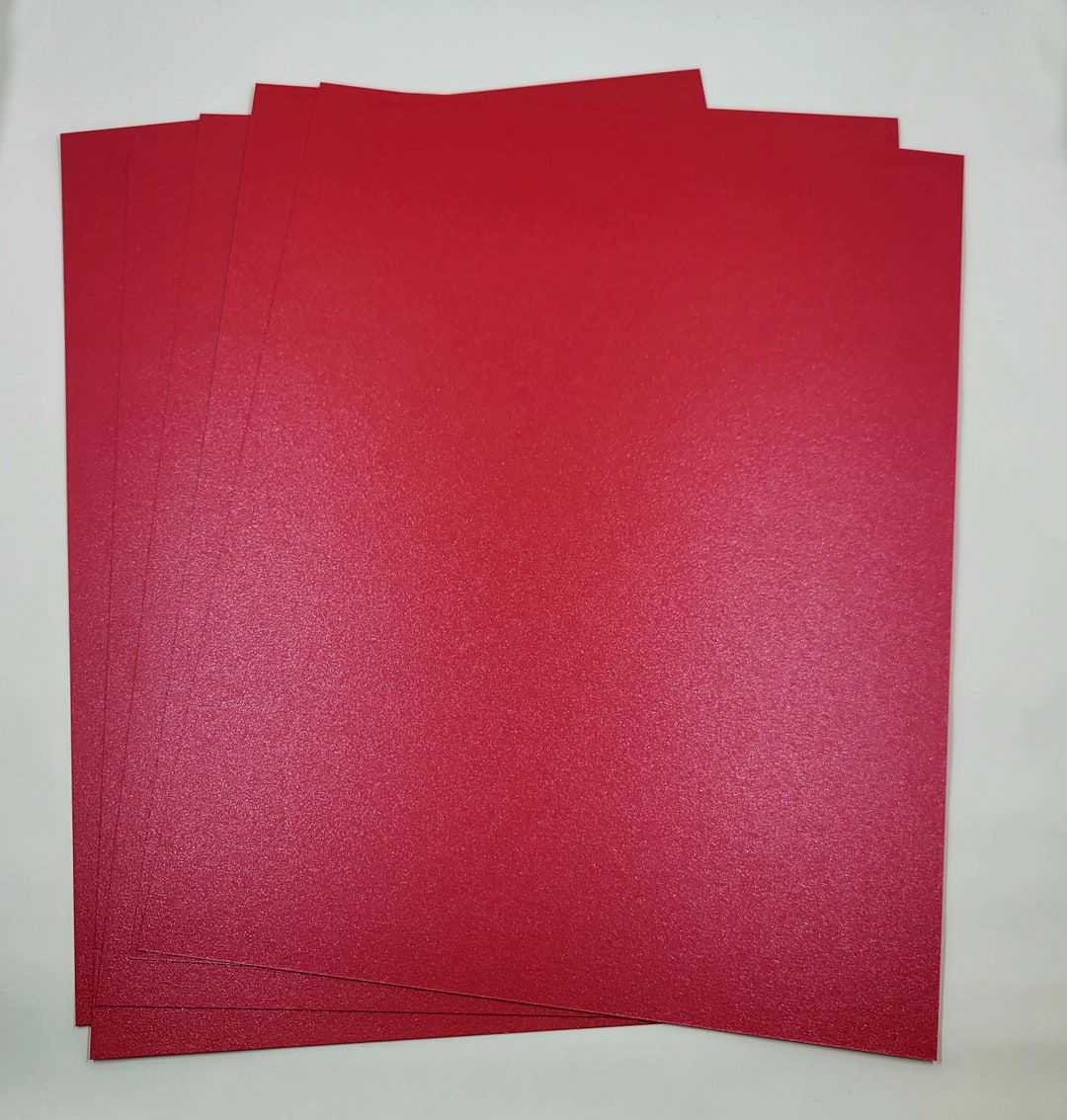 Metallic Cardstock Paper Cardstock for Cards Red 8.5 X 11 Etsy