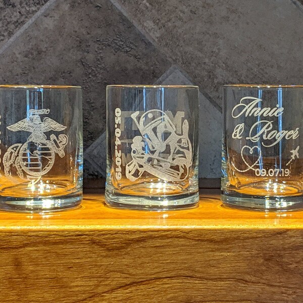 Etched Shot Glasses Etsy