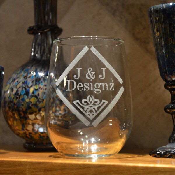 Custom Wine Glasses With Logo Etsy