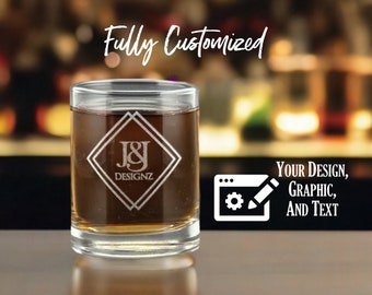 Design Your Own Laser-Etched 3 oz Libbey Shot Glasses -  Custom Engraved Jigger Glass - Perfect Personalized Gift for Weddings or Any Event