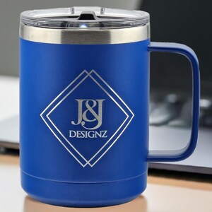 Personalized Stainless Steel Mug: 15oz Insulated Tumbler, Laser Etched
