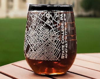 Penn State University Area Map Etched 17oz Tumbler With Street Map of State  College - Personalized Gift for Students, Graduates and Fans - Etsy
