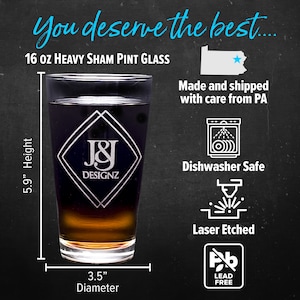 Libbey Heavy Base 5139 custom laser etched at J & J Designz