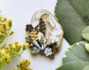 Black Fox Wonderland Enamel Pin