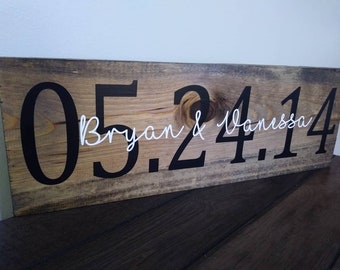 Personalized Wooden Sign | Wedding Sign | Engagement Announcement | Personalized Wedding Gift | Wedding Date Sign | Engagement Picture Prop