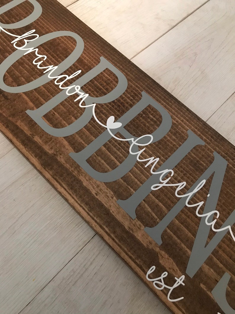 Personalized Bridal Shower Gift | Gift For Bride | Bride And Groom Gift | Engagement Gift | Last Name Established Sign | Custom Bridal Gift