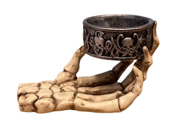Skeleton Hand Tealight Candle Holder T Light Tea Light Halloween Decor Oddity