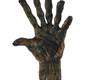 Bizarre! 6 Six Finger Mummified Hand Oddity Medical Gaff Mummy