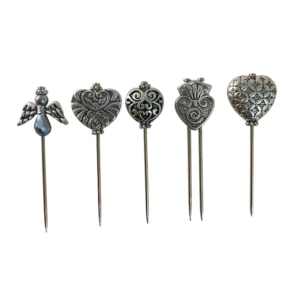 Economy Metal Gothic Voodoo Pins Heart Skull
