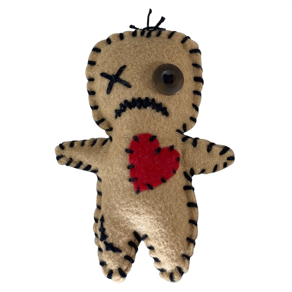 Muneco vudu de fieltro con dos alfileres vudu Poppet Hoodoo Dark Magic Etsy Mexico