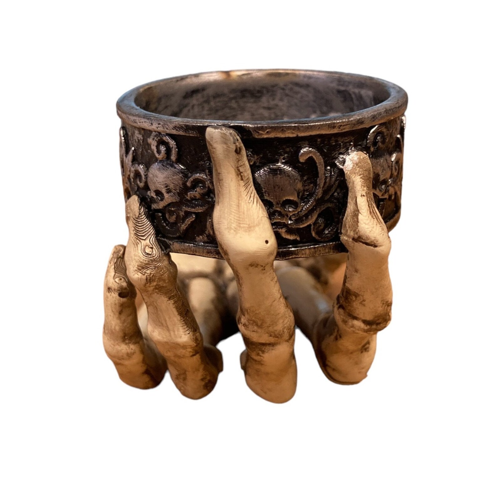 Skeleton Hand Tea Skeleton Hand Tealight Candle Holder T Light Tea Light Halloween Decor ...
