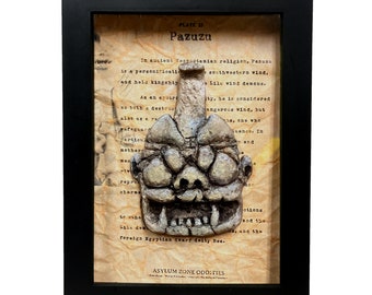 Pazuzu Demon Head Framed Statue, The Exorcist Inspired