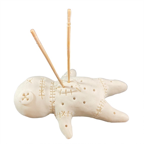 Voodoo Doll Tooth Pick Holder Cursed Hoodoo Dark Magic Gaff