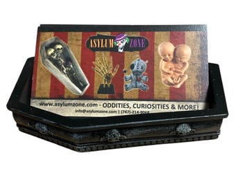 Gothic Coffin Business Card Holder Box