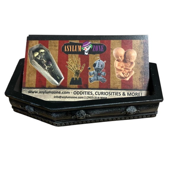 Gothic Coffin Business Card Holder Box