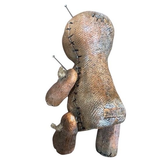 Rustic Articulated Voodoo Doll With Pins Dark Magic Hoodoo Poppet