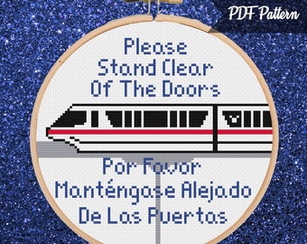 Monorail Cross Stitch - PDF Pattern