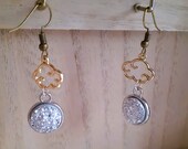 Golden cloud earrings