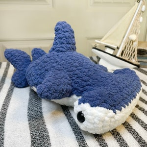 Crochet Hammerhead Shark Plushie: Handmade Toy Shark