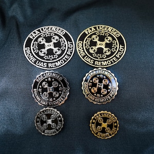 6 SET Accessories Pin, Badge, Patch FAA Licensed UAS Remote Pilot