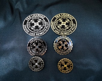 6 SET Accessories Pin, Badge, Patch FAA Licensed UAS Remote Pilot
