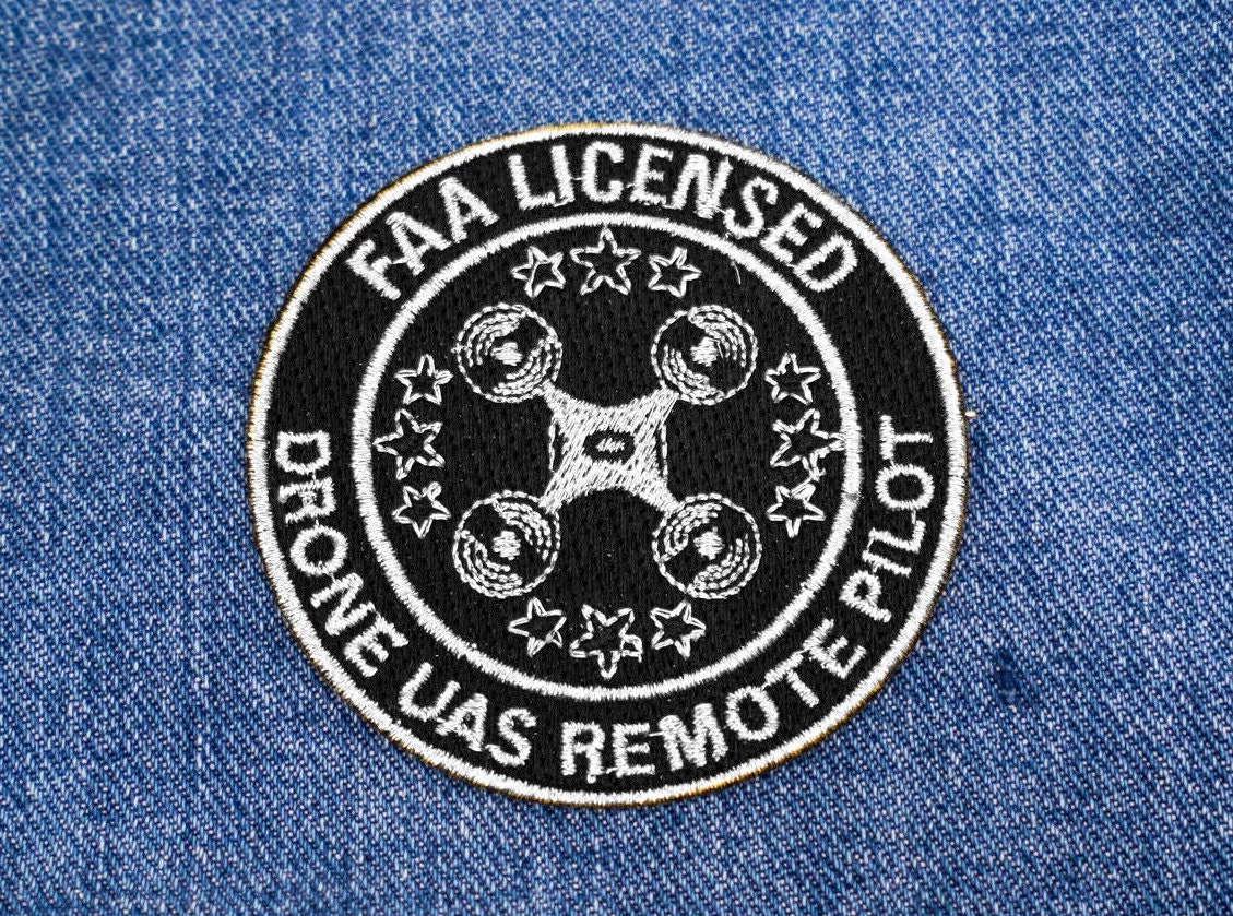 BL4-018 Full Size Silver UAS FAA Commercial Drone Pilot Wings Pin - 2.5 Inch Metal Badge