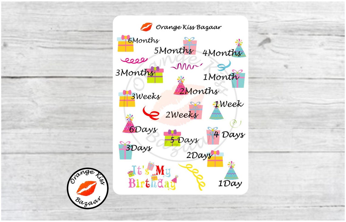 Geburtstag Countdown Etsy.de