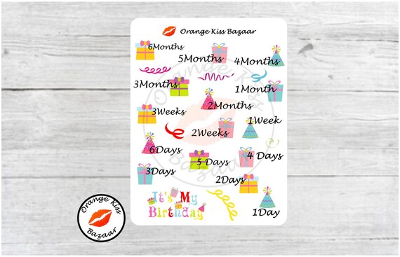 Geburtstag Countdown Etsy