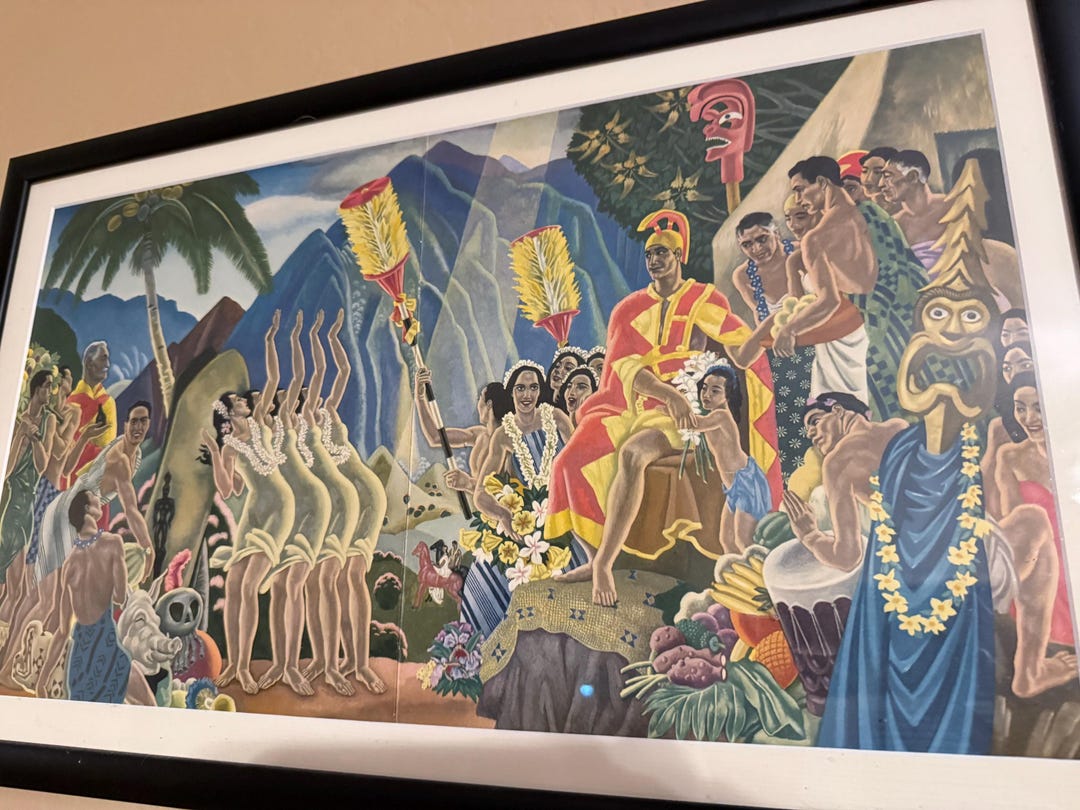 1934年 マトソンクルーズライン ハワイディナーメニュー 額入り