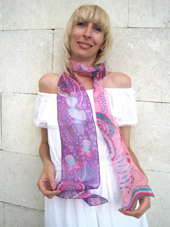narrow silk scarf