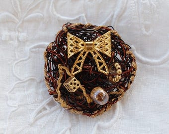 Broche métal "chance"