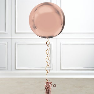 Roségouden bolballon 16&quot; | Folieballon voor verjaardag, babyshower, vrijgezellenfeest, bruiloft | Gigantische ronde ballon | Feestdecoratie