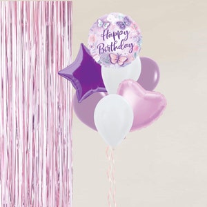 Birthday Balloon Sets, Butterfly Birthday Decorations, Girls Birthday, Helium Balloons, Latex Balloons, Fairy Party, Princess Birthday Decor