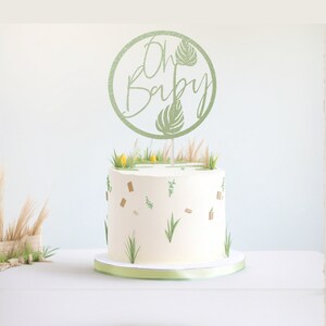 Décoration de gâteau carte scintillante Oh bébé, Choix de gâteau pour baby shower, décoration de gâteau révélation du sexe, révélation de bébé, fête de bébé, décoration de gâteau de bienvenue de bébé