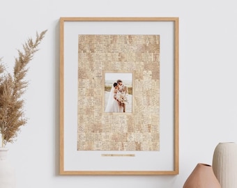 Unique 110 piece wooden jigsaw guestbook for a creative wedding keepsake