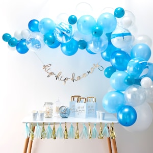 Blue Balloon Garland Kit, Baby Shower Decor, Birthday Party Balloons, Wedding Decor, Party Backdrop, Balloon Arch Kit, Birthday Decorations