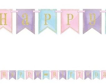 Magical Princess Happy Birthday Party Banner, Little Princess Party, Princess Birthday Party Decorations, Girls Birthday Party Bunting