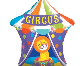 36" Circus Foil Balloon, Circus Lion Balloon, Circus Party, Balloons, Balloon Decorations, Kids party Decor, Birthday Party Decorations