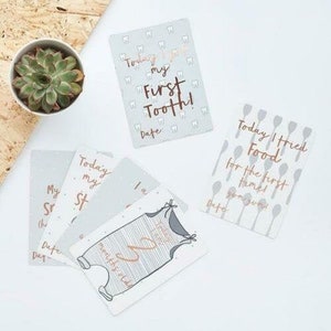 22 cartes d'étapes marquantes pour bébés, articles indispensables pour une fête de naissance, cadeau de baby shower en or rose, souvenir de baby shower, nouvelle arrivée, cadeau nouveau bébé