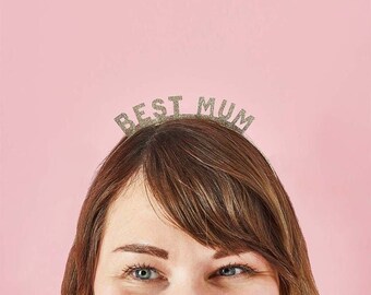 Gold Glitter 'Best Mum' Headband, Best Mum Headband, Mother's Day Gift Ideas, Mum's Birthday Headband