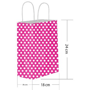 6 Bright Pink Party Bags, Treat Favour Bags, Party Bags, Wedding Favours, Birthday Party, Baby Shower, 1st Birthday Party, Party Favour Bags