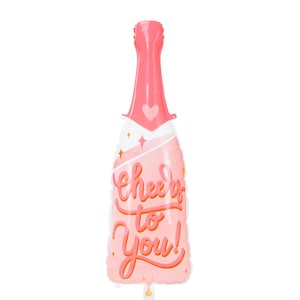 Pink Bottle Foil Balloon, Fun and Vibrant Party Decoration, Hen Party, Bachelorette Party, Wedding Party Balloons, Helium Balloons