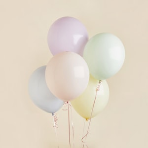 Krijtpastellatexballonnen, moderne matte afwerking (verpakking van 5)