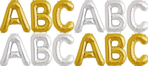 Giant silver letter balloons sale